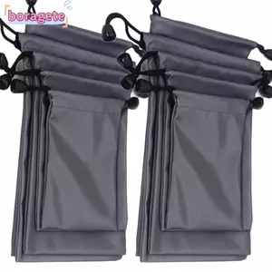 Túi lưu trữ dây rút BORAGETE, Túi lưu trữ đa chức năng chống nước đóng cửa Drawst, Túi dây rút chống bụi màu đen di động Lưu trữ du lịch