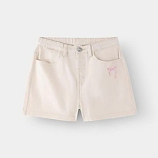 Quần Short Khaki Bé Gái EDS25S003R | Bé gái 9-14 tuổi | Wookids | Thời trang trẻ em | Form đẹp thoáng mát