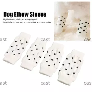 CAST 4 Tất Cho Chó, Tất Dệt Kim Thoáng Khí Cho Thú Cưng, Có Thể Tái Sử Dụng Chấm Bi Bụi Bẩn Chống Trơn Trượt Tất Bảo Vệ