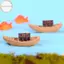 Houdou Thu Nhỏ Thuyền Nhựa Retro Mini Các Bức Tượng Nhỏ Mái Hiên Thuyền Phong Cảnh Micro Nhà Búp Bê Cây Cảnh Đồ Trang Trí Nghệ Thuật Thủ Công Trang Trí Sân Vườn VN