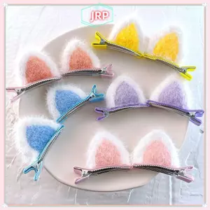 JRP 2 Chiếc Sang Trọng Tai Mèo Kẹp Tóc Bộ Hoạt Hình Dễ Thương Lập Thể Thiết Kế Phong Cách Hàn Quốc Cho Bé Gái Phụ Kiện Tóc Thời Trang JRP