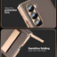 Ốp điện thoại gấp da cao cấp cho Samsung Galaxy Z Fold 7 5G Flip6 5 4 3 Bảo vệ nâng cao + Giá đỡ kim loại Hỗ trợ mạnh mẽ