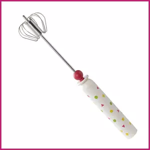 Máy Đánh Trứng Bấm Xoay Tay Cầm Chống Trơn Trượt Frother Cầm Tay Đánh Trứng Trộn Cà Phê Sữa Uống Kem Bột shopidaevn