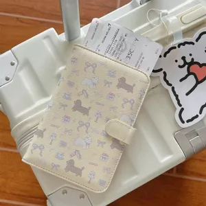 Da Pu Chống Từ Tính Túi Hộ Chiếu Hành Lý Thẻ Bộ Da Chống Trộm Bàn Chải rfid Hộ Chiếu Túi Đựng Tài Liệu Hộ Chiếu 6.7