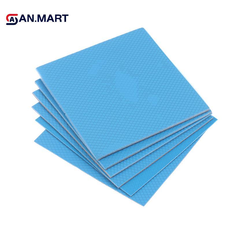 AN.MART 17W / MK GPU CPU Tản Nhiệt Làm Mát Tấm Silicon Dẫn Điện 100x100mm 0.5 / 1 / 1.5 / 2 / 2.5 / 3mm Thiness Tấm Nhiệt Cách Nhiệt VN