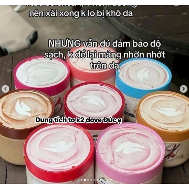 TẨY DA CHẾT DOVE 425G BẢN MỸ MẪU MỚI