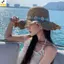 < YEI > Mũ đi biển vành cuộn Raffia dành cho nữ Mũ rơm ren mùa hè Bảo vệ tia cực tím Nhẹ Du lịch cần thiết cho kỳ nghỉ mới