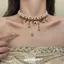 Vintage Vàng Tình Yêu Baroque Ngọc Trai Vòng Cổ Nữ Công Nghiệp Nặng Cá Tính Nhiều Lớp choker Vòng Cổ Xương Đòn Dây Chuyền 2026-6-8