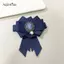 AqToCna Retro Ruy Băng Nơ Thổ Cẩm Phù Hợp Với Áo Sơ Mi Cổ Pin Mourning Thổ Cẩm Quần Áo Nữ Xòe Quần Áo Trang Trí Phụ Kiện AqToCna