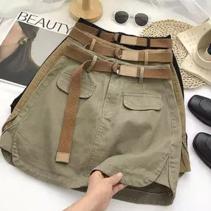 Váy chữ a Denim Váy không đều ôm hông cao