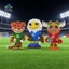 Hình linh vật World Cup 2026 - Khối xây dựng búp bê bóng đá US-Canada-Mexico