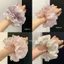 Kẻ Sọc Ren 2026 Scrunchy Dây Buộc Tóc Ngọt Đuôi Ngựa Bóng Đầu Dây Thời Trang Phối Tóc