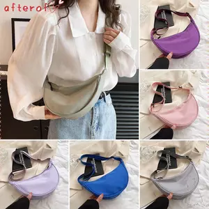 Túi đeo chéo AFTEROF, Túi đeo vai Nylon hình bánh bao, Túi đeo nách thời trang dành cho học sinh