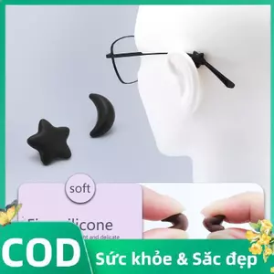 Trong Kho 5 Cặp Silicone Sao Mặt Trăng Chống Trượt Kính Tai Móc Grip Chủ Phụ Kiện Cá Tuyết