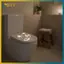 BVY Glow In The Dark Moon Bear Toilet Seat Stiers Đề can treo tường tự dính có thể tháo rời Trang trí phòng tắm dễ thương cho gia đình.