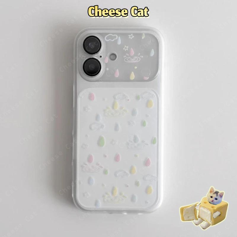 Ốp điện thoại bảo vệ toàn bộ ống kính hình giọt mưa đầy màu sắc cho iPhone 13 14 Xs XR 11 12 15 Plus 16 12 11 17 Pro Max