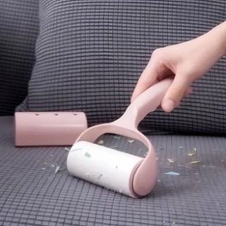 set cây lăn bụi quần áo kèm 6 lỗi lăn nhiều họa tiết, cây lăn bụi quần áo gra giường siêu sạch