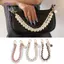 HFTOY Vintage Túi Ngọc Trai Dây Đeo Cho Túi Xách Dây Xích Hai Lớp Ngọc Trai Điện Thoại Dây Ví Tinh Tế Thay Thế Tay Cầm Túi Phụ Kiện ~