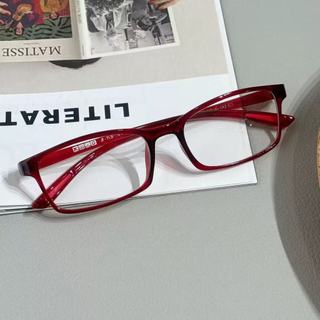 Phiên bản Hàn Quốc mới retro văn học hộp nhỏ màu đỏ tía khung kính cận thị độ phân giải cao dành cho nữ sinh viên cận thị kính
