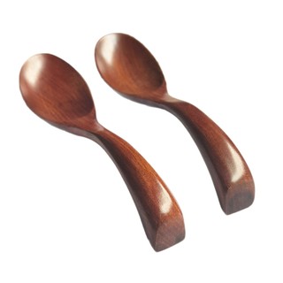 Gỗ Chắc Chắn Tay Cầm Cong Lớn Thìa Uống Bằng Gỗ Cong Thìa Nhật Bản Nhỏ Bằng Gỗ Thìa Thìa Thìa Thìa Mì