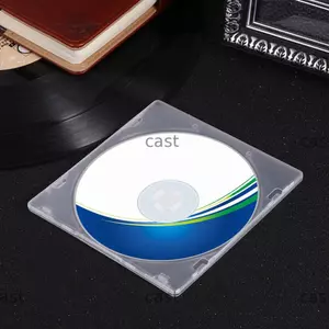 CAST 20 Chiếc Hộp PP Vuông, CD PP Phong Cách Mỏng, Vỏ Di Động Có Thể Lắp Đặt Đĩa Đơn Trong Suốt DVD Hộp Bảo Quản CD