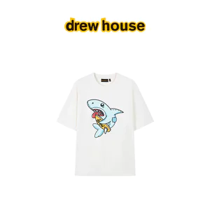 Ngôi Nhà Hình Lướt Cá Mập In Hình Trắng Áo Thun Tay Ngắn Cotton Nam Nữ 100% Cotton Cao Cấp Cổ Tròn Áo Thun 0612