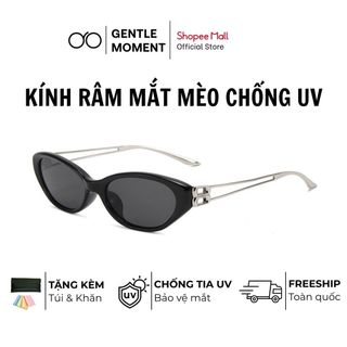 Kính râm mắt mèo GENTLE MOMENT kính mát chống tia UV gọng kim loại cao cấp thời trang nam nữ phong cách GMT602