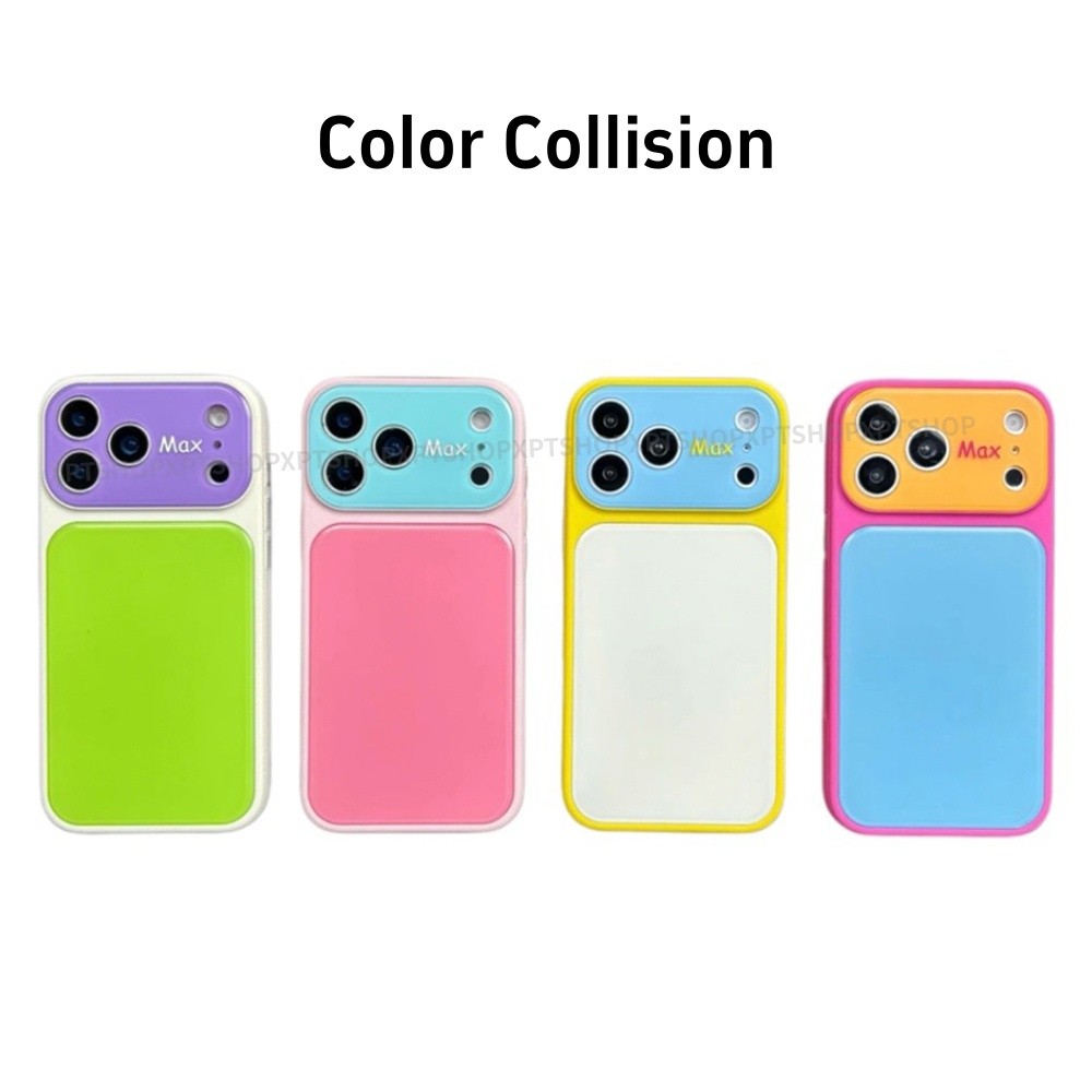 Ốp Điện Thoại Acrylic Nối Màu Cho iPhone 17 Pro Max 16 15 14 Vỏ Bảo Vệ Chống Sốc