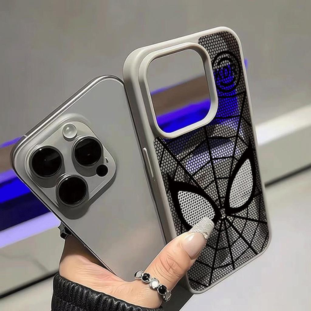 Ốp lưng iPhone 16/15/14/13 Người Nhện Xám Phong Cách Cool Phong Độc Đáo Chống Rơi