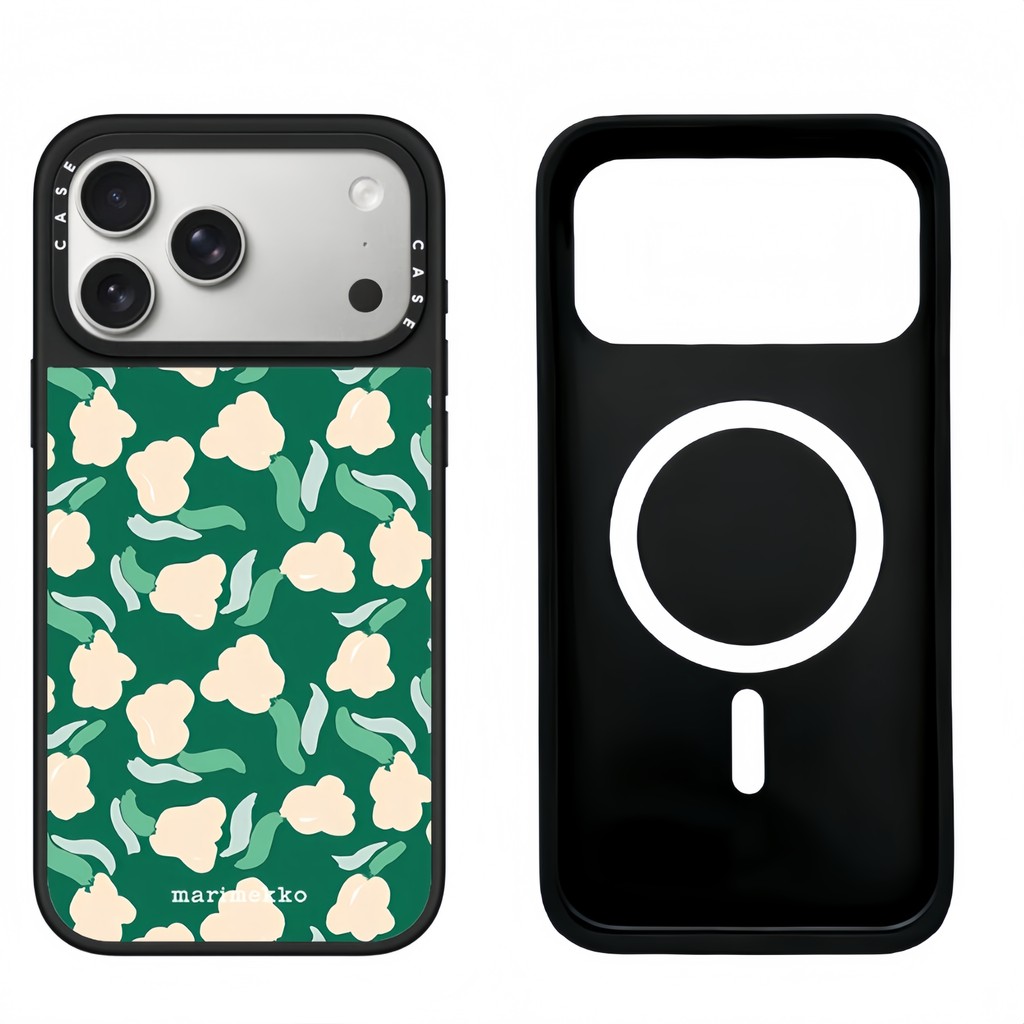 Ốp điện thoại gương vải in từ tính màu xanh lá cây và trắng cho IPhone 17 Pro Max 17 16 15 14 13 12 11 Vỏ bảo vệ chống sốc