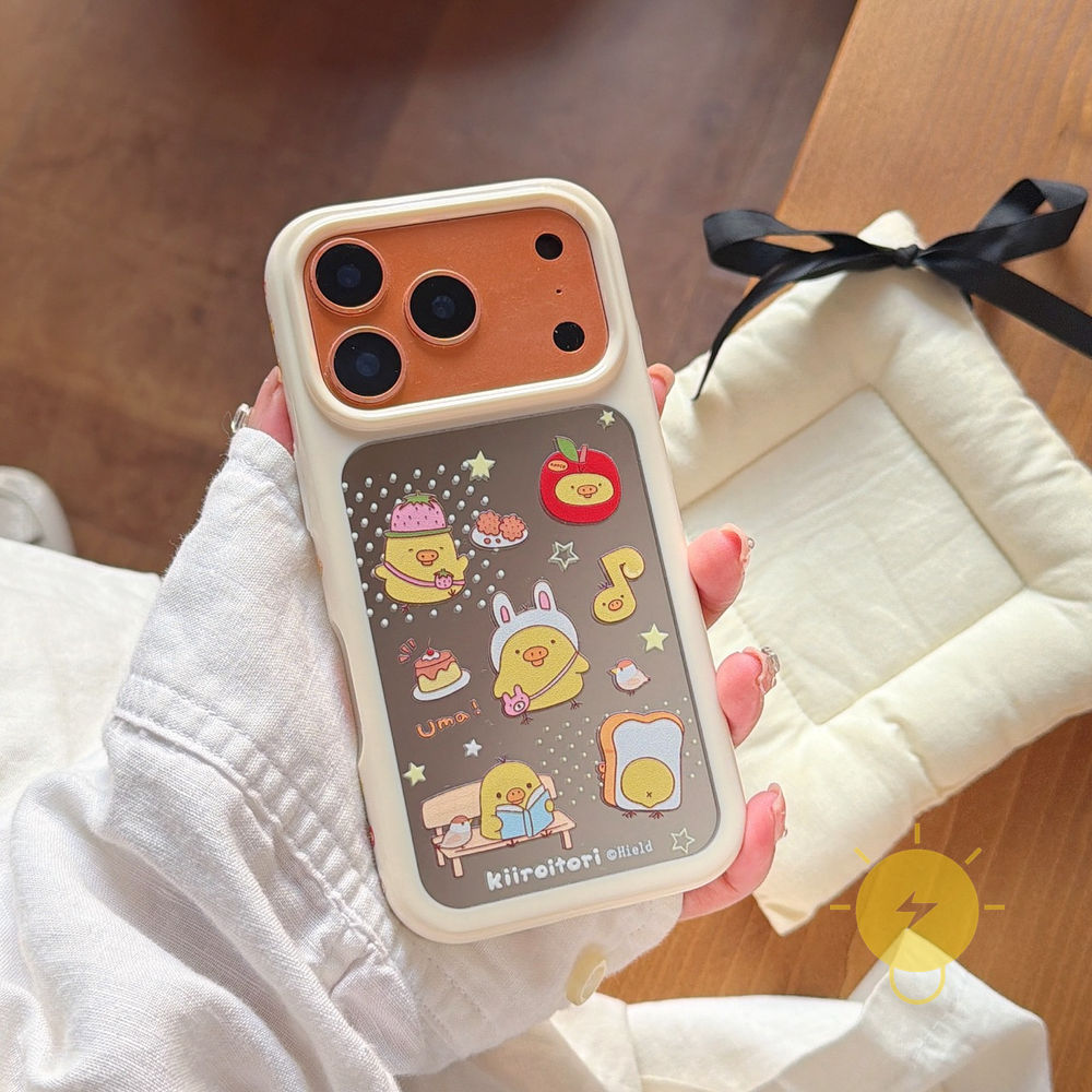 Phone Case For iPhone 17 Pro Max 16 15 14 13 TPU Mirror Aesthetic Korean Cute