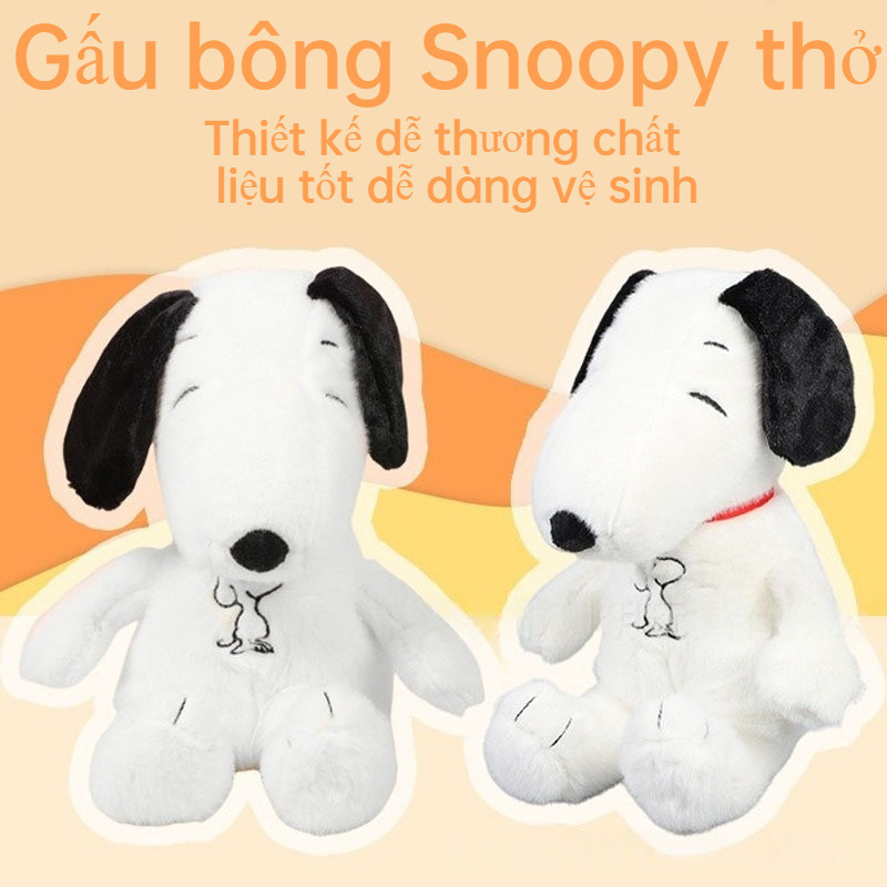【SKISOPGO】Snoopy Thở Ánh Sáng Phát Sáng Lông Bông Đồ Chơi,Gấu Bông Cún Mềm Mại Dễ Thương,Đồ Chơi Ôm Ngủ Quà Tặng Cho Bé