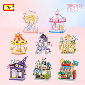 Loz Micro Hạt Pet Shop Street View Ferris Wheel Thu Nhỏ Lắp Ráp Khối Xây Dựng Đồ Chơi Trẻ Em Quà Tặng Giáng Sinh Z3NM