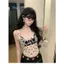 Milyfashion Pure Desire In Chữ Chấm Bi Gạc Hơi Trong Suốt Mỏng Vừa vặn Hơn Nhìn Không Tay Sling Ngắn Top Y2K Phong Cách Mới C0T1