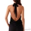 MAPLEPOET-Áo cổ dây cho nữ màu trơn không tay xoắn phía trước Slim Fit Vest cho hàng ngày