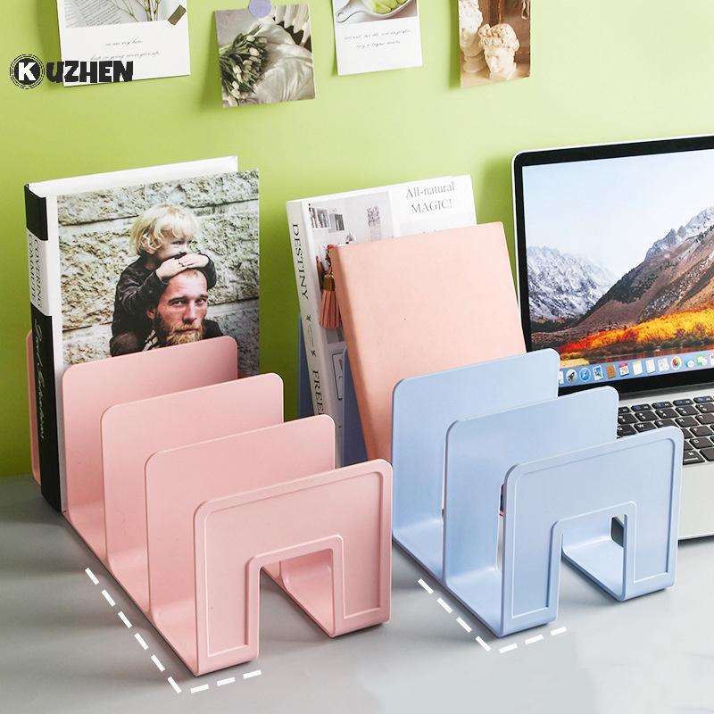 KUZHEN 4 Lưới Đa Năng Bookends Giá Để Sách Người Tổ Chức Giá Đỡ Để Bàn Kệ Sách Cho Sách Tạp Chí Tập Tin Vật Dụng Văn Phòng HOT