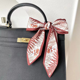 Khăn choàng dài bằng satin cổ điển, đa năng, phụ kiện thắt lưng, cổ áo và túi xách.