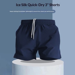 Quần short khô nhanh bằng lụa băng nam Thể thao mùa hè Chạy bộ bóng rổ