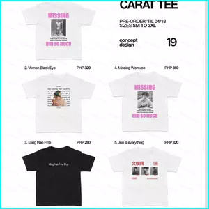 SY3 ‌SEVENTEEN JUN JEONGHAN WONWOO VERNON Áo thun TUẦN CARAT tee YS3
