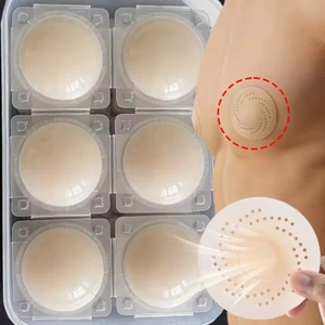 1 / 5 Cặp Nam 5CM Thể Thao Miếng Lót Ngực Mùa Hè Siêu Mỏng Thoáng Khí Vô Hình Miếng Dán Phù Hợp Với Chạy Marathon Phòng Tập Gym Chống Mòn Ngực