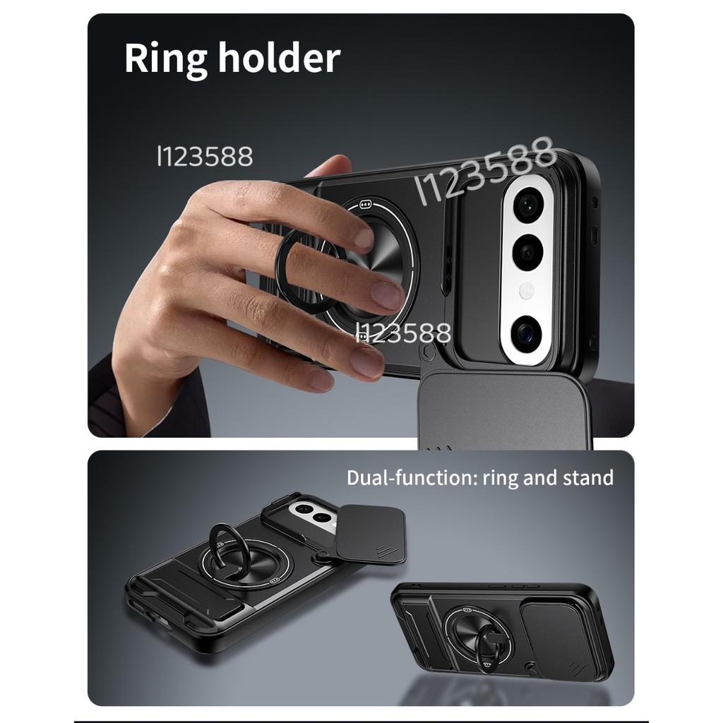 Ốp Trượt Ống Kính Cho Vivo X300 FE 5G X300FE 5G 2026 VivoX3000FE Vỏ Điện Thoại Giá Đỡ Nhẫn Tích Hợp Từ Tính Xe Gắn Lưng Ốp Lưng