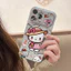 Ốp lưng iPhone họa tiết Hello Kitty màu hồng Bảo vệ camera da mềm cao cấp - iPhone 11/12/13/14/15/16/17/Plus/Air/Pro/Max