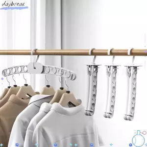 Móc treo du lịch DAYBREAK, Móc treo có thể gập lại tiết kiệm không gian thiết kế 8 lỗ, Nhựa đa chức năng 360° Móc treo quần áo có thể xoay được Sử dụng trong nhà
