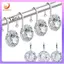 Nhẫn móc treo rèm tắm- 12 móc treo kim cương giả trang trí Acrylic cho phòng tắm cho phòng tắm