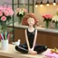 HFTOY Yoga Cô Gái Tượng Nhỏ Yoga Tượng Nghệ Thuật Điêu Khắc Hình Nhựa Trang Trí Nhà Cửa Bàn Trang Trí, Tượng Cho Bàn Làm Việc / Kệ Sách ~