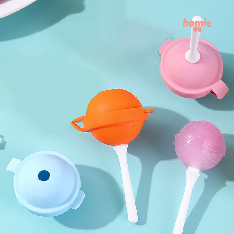✨Homie✨Mới kem kẹo mút khúc côn cầu trên băng khuôn silicone DIY nhà kem đông lạnh khuôn bóng