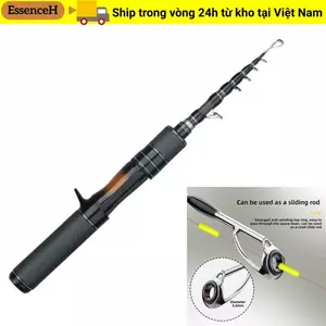 Cần câu bằng kính thiên văn ESSENCEH, Cần câu tay cầm bằng Carbon rắn, Mồi siêu nhẹ Chiều dài 1,5m Chiều dài 1,8m Cần du lịch Sử dụng di động