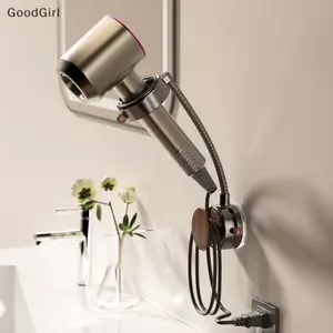 Giá đỡ máy sấy tóc Không cần giữ treo tường có thể điều chỉnh miễn phí không cần đục lỗ Lưu trữ ống dẫn khí đa năng Ra VN