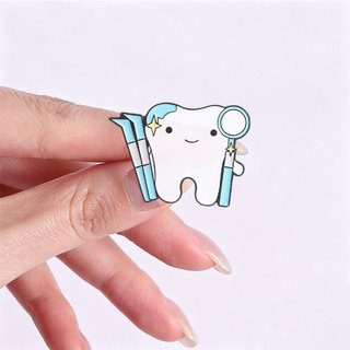 Nha Khoa Y Tế Men Trâm Bác Sĩ Y Tá Phòng Thí Nghiệm Áo Răng Pin Cho Ba Lô Quần Áo Phụ Kiện Quà Tặng Cho Nha Sĩ Và Nhân Viên Chăm Sóc Sức Khỏe