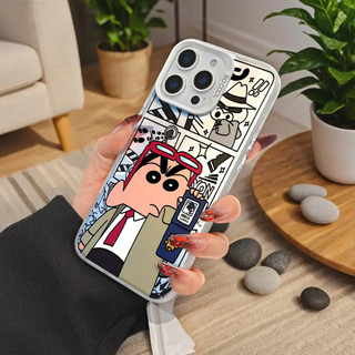 Ốp lưng chống vỡ họa tiết Shin Crayon Cảnh sát FBI mẫu mới 2026 cho iPhone 16 Pro Max, 11, 15 Pro Max, 14, 13, 12, X, XS